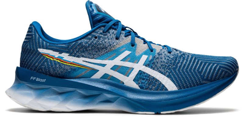 Asics Men's NovaBlast Pixel Noise Running Shoes in Reborn Blue/White - Running Shoes - ASICS - ATR Sports