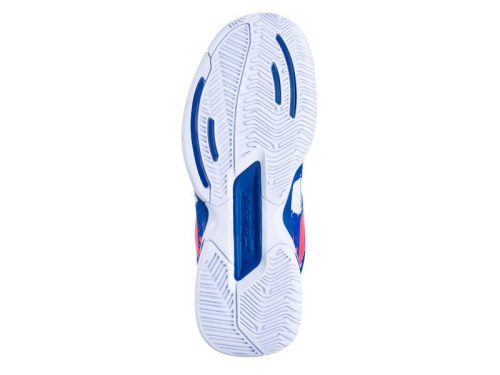 Babolat Junior Pulsion Tennis Shoes In White Dazzling Blue3